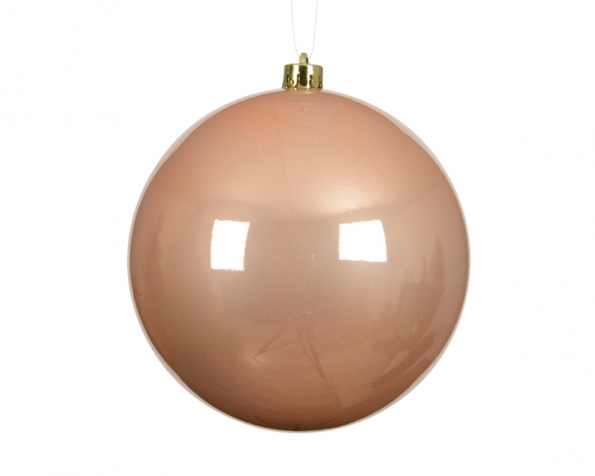 Sfera infrangibile rosa pesca, diametro 20 cm