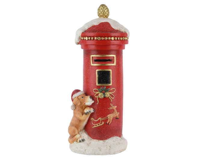 Cassetta delle lettere in magnesio rossa, altezza 70 cm