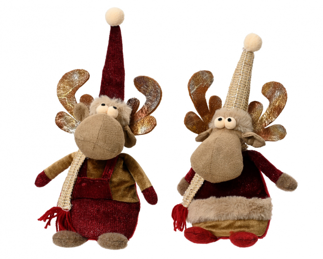 Renna in tessuto altezza 30 cm, modelli assortiti