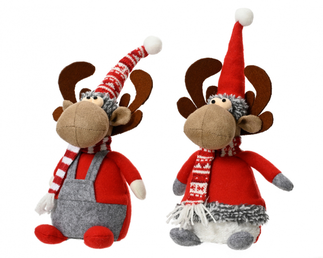 Renna in tessuto altezza 30 cm, modelli assortiti