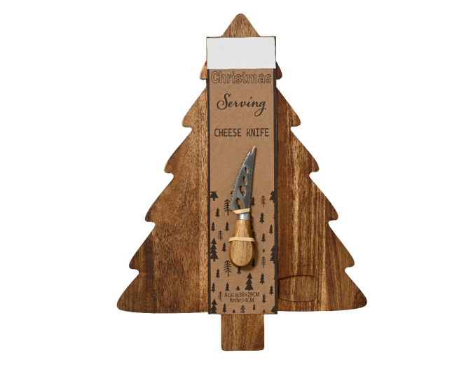 Set per formaggio "Albero di Natale", lunghezza 39 cm