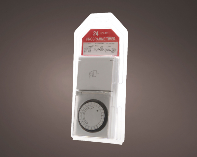 Timer per luci da esterno con programma 24 ore, altezza 15.5 cm