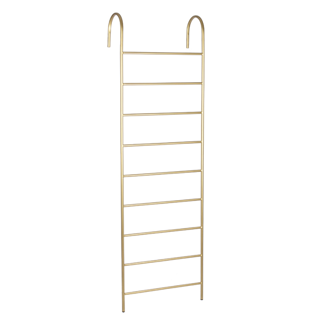 Scala in metallo oro, altezza 180 cm