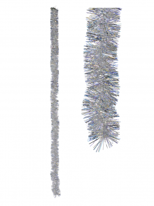 Festone "Hippy" argento, lunghezza 200 cm