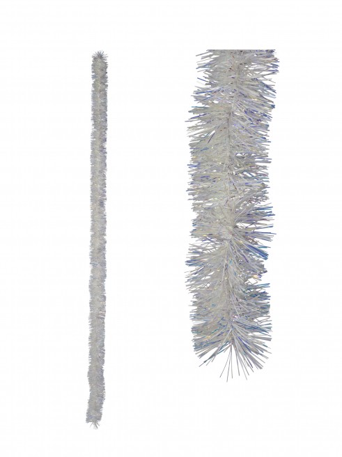 Festone "Hippy" bianco iridescente, lunghezza 200 cm