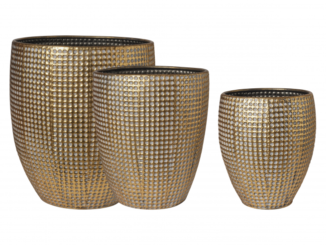 Vaso caspo' oro effetto martellato, varie misure