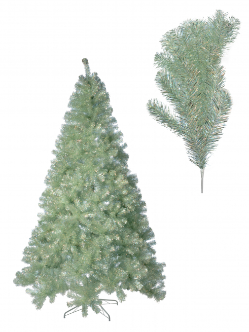 Pino "Hippy" verde effetto neve, altezza 210 cm