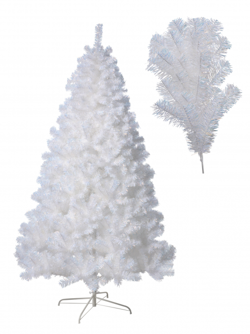 Pino "Hippy" bianco iridescente, altezza 210 cm