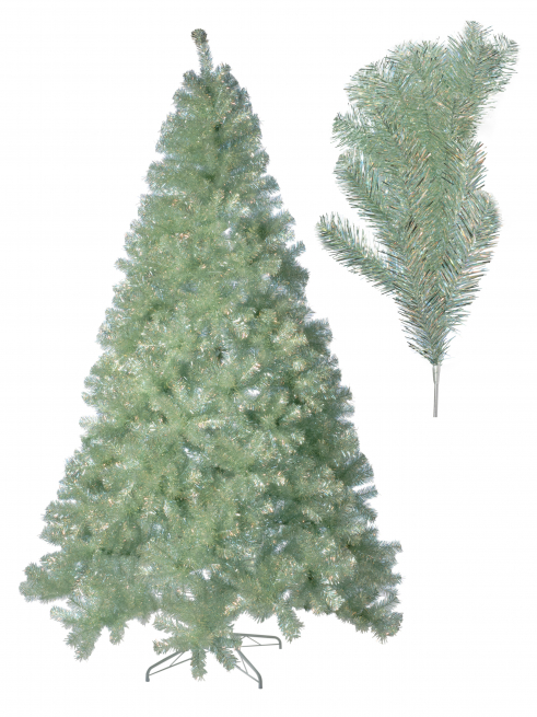 Pino "Hippy" verde effetto neve, altezza 240 cm