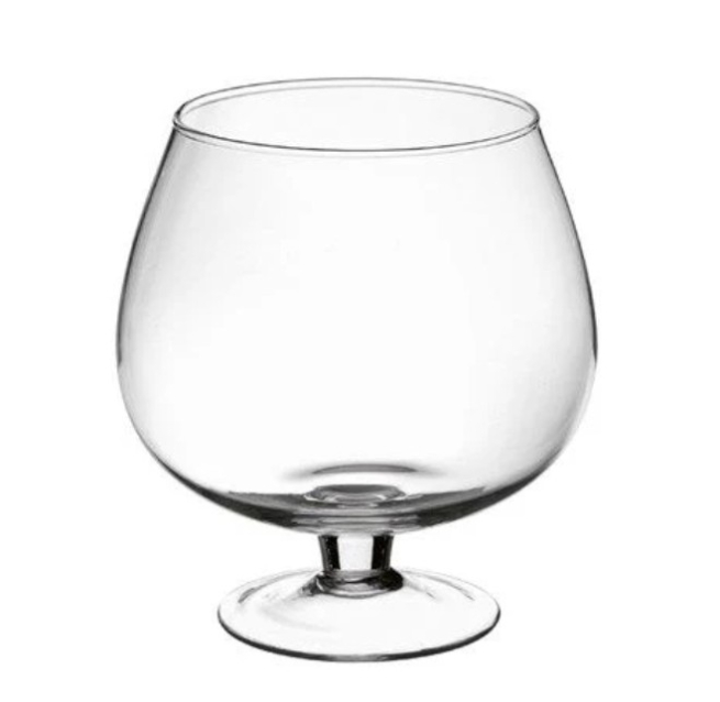 Coppa "Cognac" in vetro, diametro 19 cm, altezza 24 cm