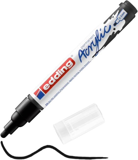 Pennarello indelebile nero Edding 5100 punta tonda, tratto 2-3 mm
