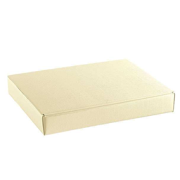 Scatola automontante in cartoncino avorio, altezza 3 cm, confezione da 10 pezzi, vari formati