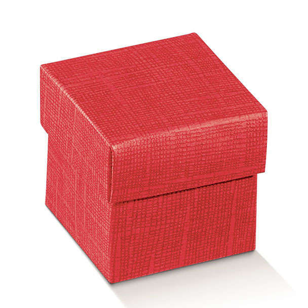 Scatola "Cubetto" in cartoncino con coperchio, formato 5x5x5cm, confezione da 10 pezzi