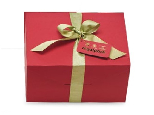 Scatola cofanetto in cartone rosso lampone automontante, 24x28x16 cm, cartone da 50 pezzi