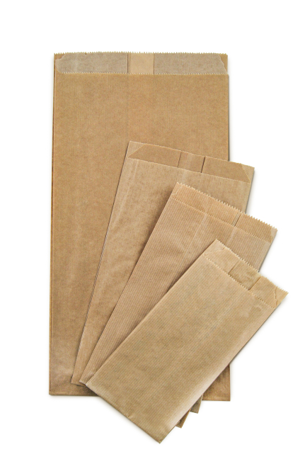 Sacchetto in carta avana da 37 gr, confezione da 100 pezzi, vari formati