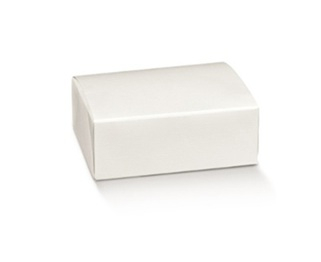 Scatola base quadrata automontante in cartoncino fibra bianco, 22x22x7 cm, confezione da 10 pezzi