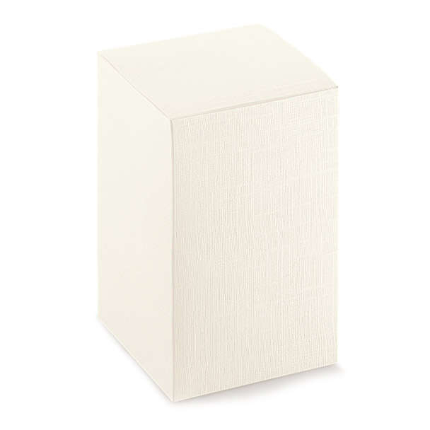 Scatola base quadrata automontante in cartone bianco, confezione da 10 pezzi