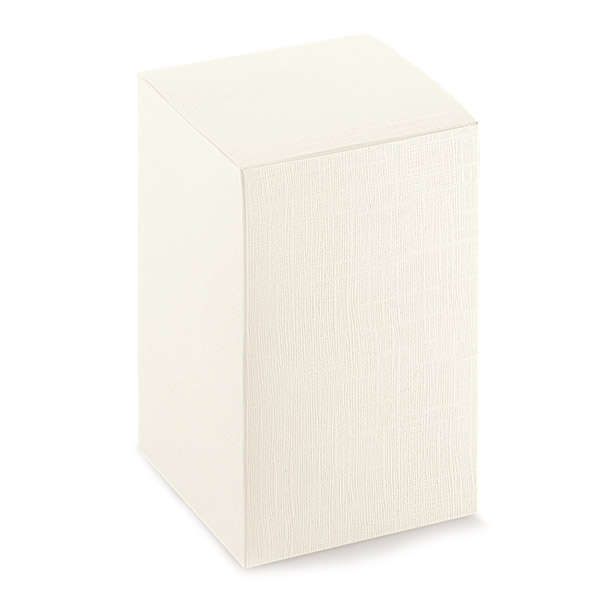 Scatola base quadrata automontante in cartone bianco, confezione da 10 pezzi, vari formati