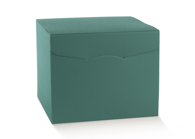 Scatola "Segreto" automontante in cartone verde, vari formati