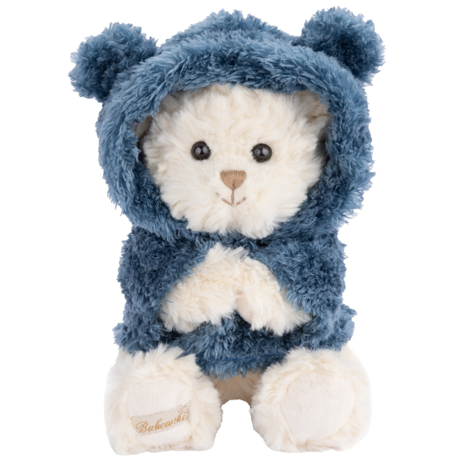 Orso "Jacob" con maglione e cappuccio, altezza 25 cm