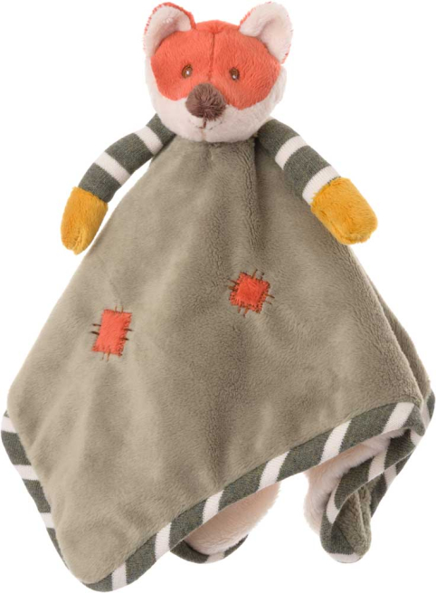 Volpe tappetino per neonati verde, 30x30 cm