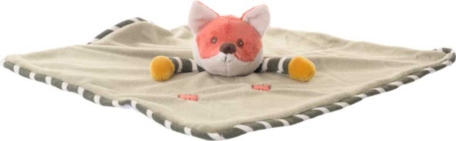 Volpe tappetino per neonati verde, 30x30 cm