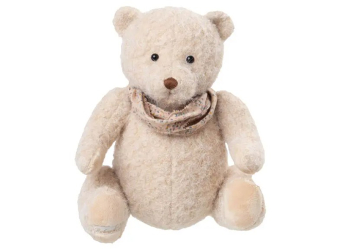 Orso "Sir Rejment" beige con foulard, altezza 30 cm