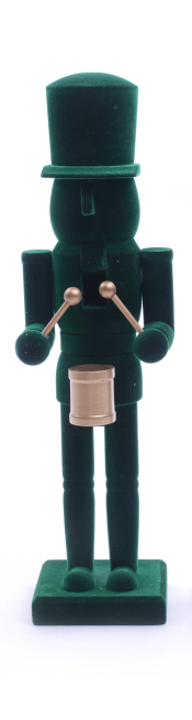 Soldatino in legno verde floccato modelli assortiti, varie misure