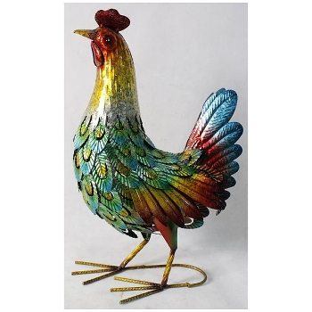 Gallo in metallo "Artferro", altezza 48 cm