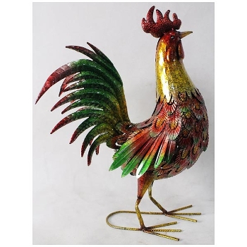 Gallo in metallo "Artferro", altezza 55 cm
