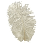 Piuma artificiale bianca da 20/24 cm, confezione da 24 pezzi
