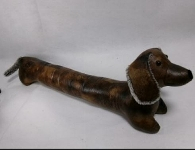 Fermaporta in sabbia e tessuto a forma di cane "Runt", lunghezza 85 cm