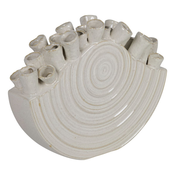 Vaso in ceramica avorio, altezza 27 cm