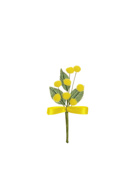 Pick "Mimosa" gialla, altezza 12 cm, confezione da 24 pezzi