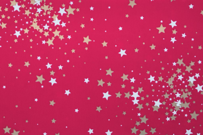 Sottovaso perlato "Little Star Elite" fondo rosso, diametro 100 cm, confezione da 10 pezzi