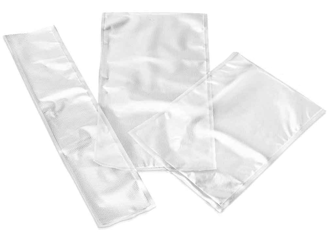 Sacchetto sottovuoto goffrato per salame, spessore 105my, confezione da 100 pezzi, varie misure