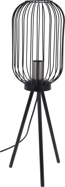 Lampada in metallo nero, altezza 60 cm