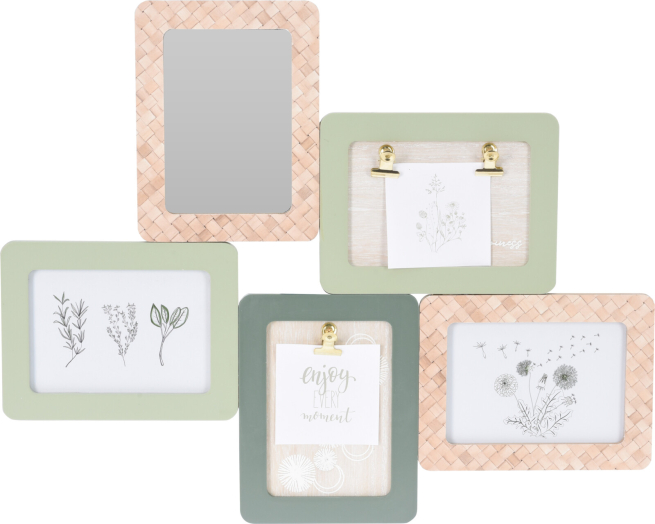 Pannello porta foto 5 posti, 47x38 cm