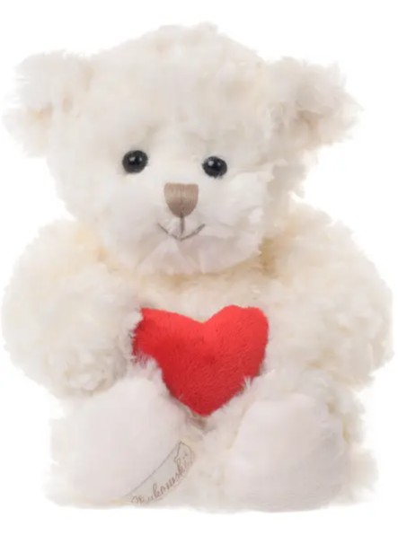 Orso "Lovely Leonard" bianco, altezza 25 cm