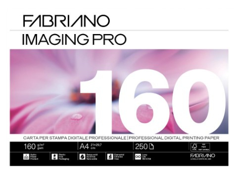 Risma di carta "Imaging Pro" bianca da 160 gr/mq, formato A4, confezione da 250 fogli
