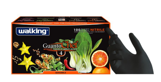 Guanto nitrile nero gr.3.8 confezioni da 100 pezzi