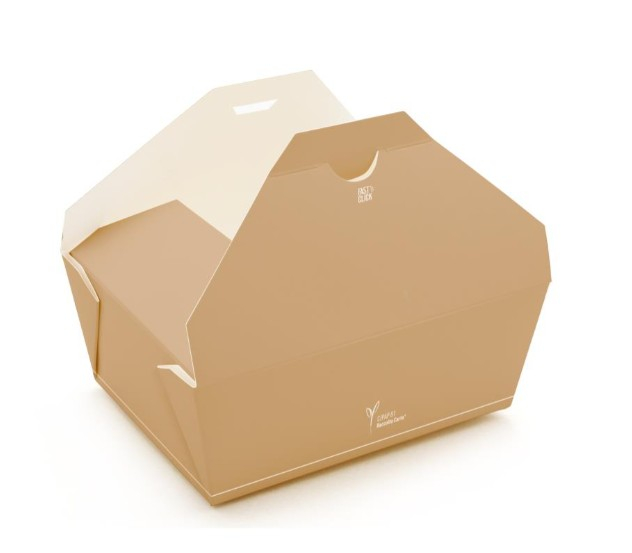 Contenitore box rettangolare in carta kraft antiunto