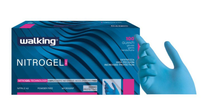 Guanto nitrile azzurro 4.0gr confezione da 100 pezzi