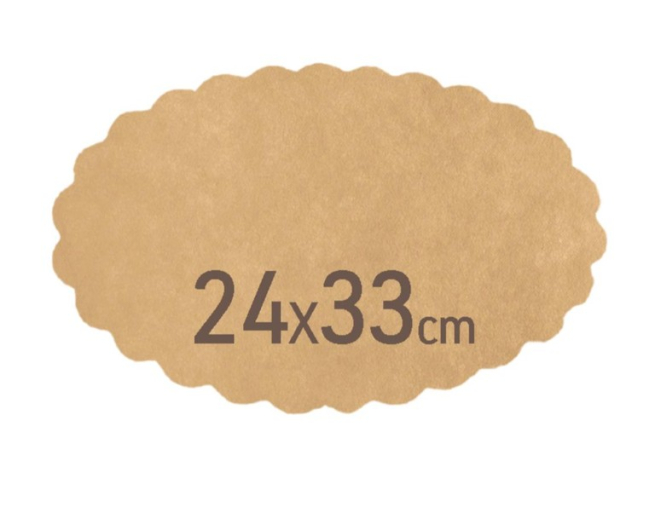 Sotto fritti ovale in carta paglia, confezione da 500 pezzi