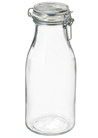 Vasetto in vetro da 170 ml, con chiusura ermetica, confezione da 6 pezzi