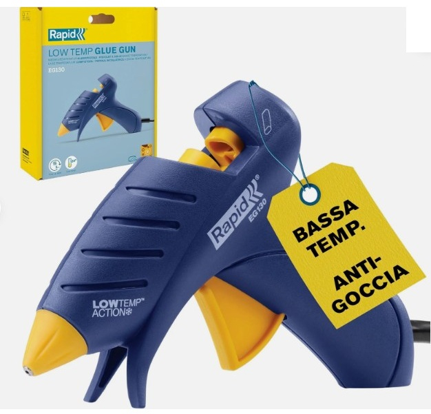 Pistola per colla a bassa temperatura EG130 con cappuccio anti-goccia