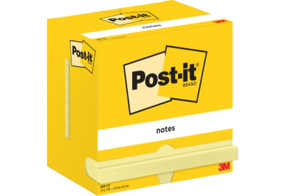Blocco foglietti adesivi "Post-it" 655-CY giallo, 76x127 mm, confezione da 12 pezzi