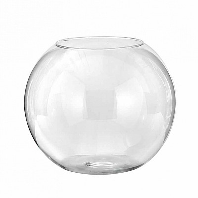 Sfera in vetro satinato, diametro 10 cm, altezza 8 cm