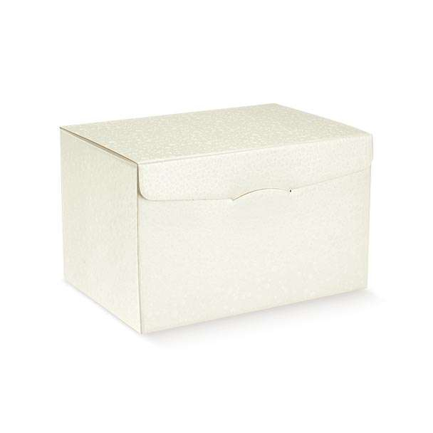 Scatola "Segreto" automontante base rettangolare in cartone bianco perlato, cartone da 20 pezzi, vari formati