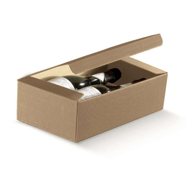 Scatola cantinetta porta bottiglie automontante in cartone onda avana, cartone da 30 pezzi, vari formati